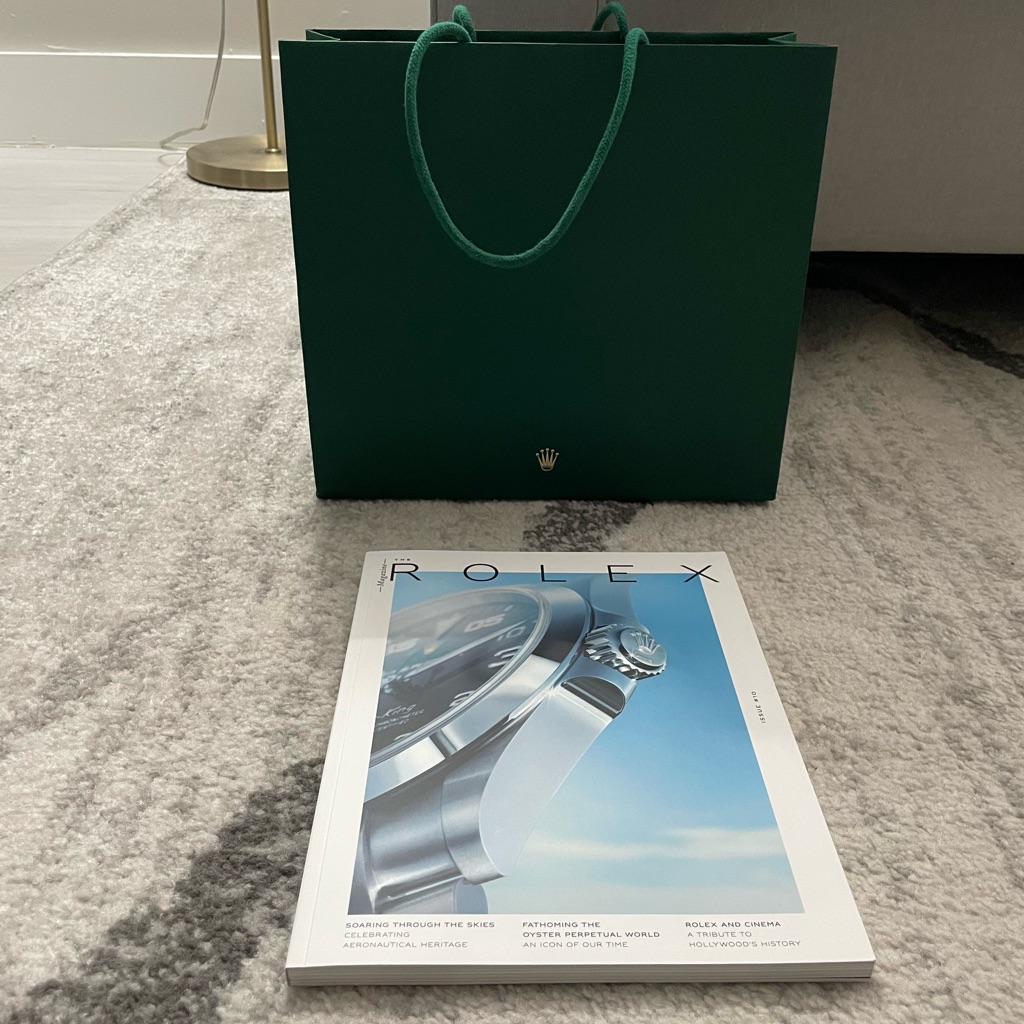 Authentic Rolex Bag And Catalog